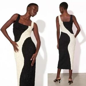 Mara Hoffman Sloan Black and White Tencel Dress